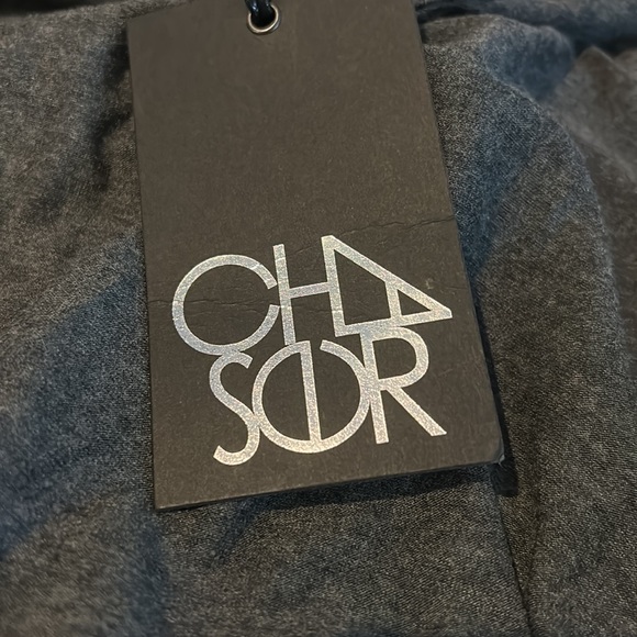 NWT, CHASER, Women’s Dark Gray Jersey Knit Cross Back Mini Dress - Picture 5 of 6